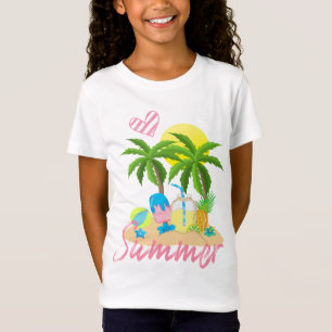 Tropical Paradise Summer Love Beach Girl's T-Shirt