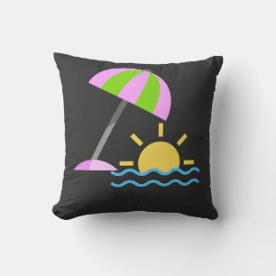 Tropical Paradise Sunset Icon Cushion
