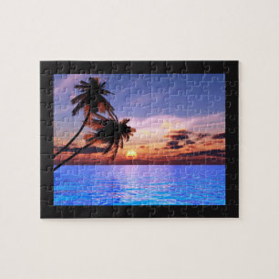 Tropical Paradise Sunset Puzzle