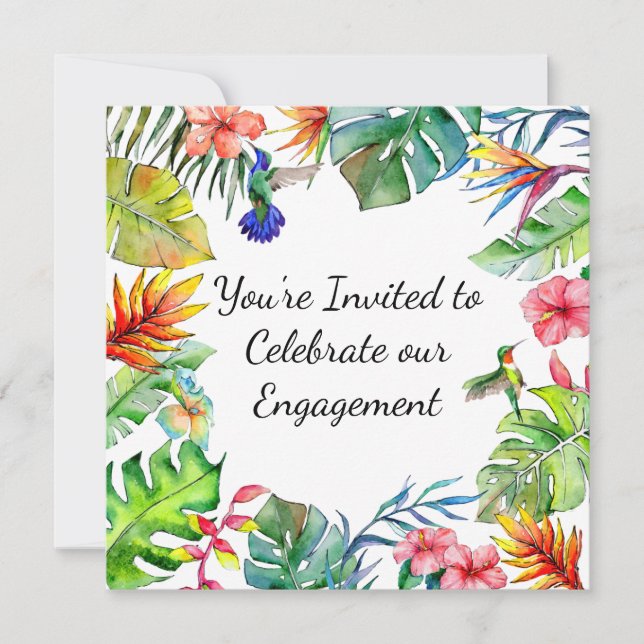 Tropical Paradise Theme Invitation (Front)