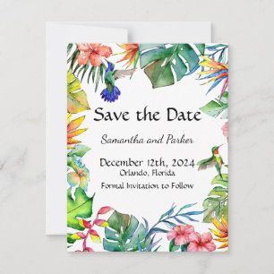 Tropical Paradise Theme Save The Date