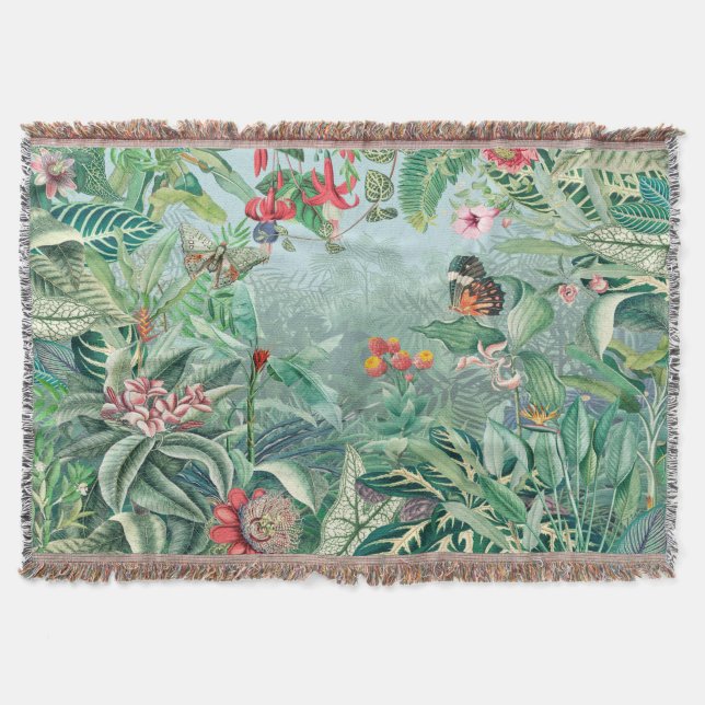 Tropical Paradise Throw Blanket (Front)