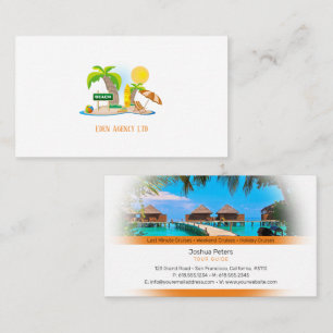 Tropical Paradise   Tourism Travel Agent Business Card