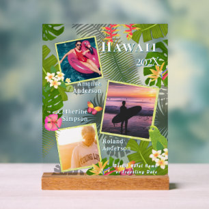 Tropical Paradise Travel Memory Photo Sea Acrylic Sign