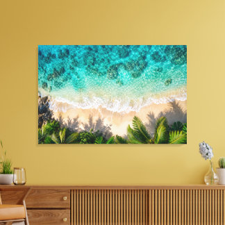 Tropical Paradise Turquoise Ocean Canvas Print