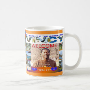 tropical paradise, vincent island coffee mug