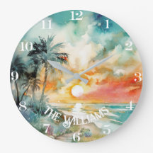 Tropical Paradise - Watercolor Beach