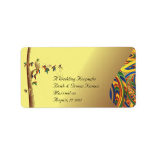 Tropical Paradise Wedding Favour Lip Balm Tube Label