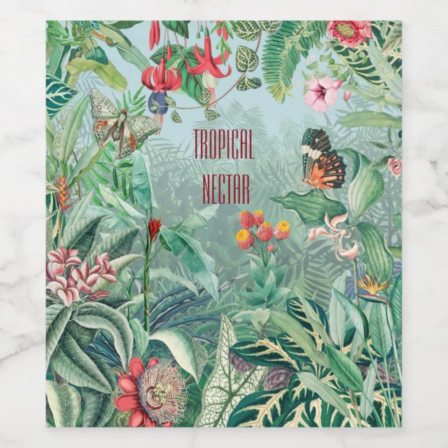 Tropical Paradise Wine Label (Single Label)