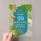 Tropical Paradise Yearly Teal Birthday Card