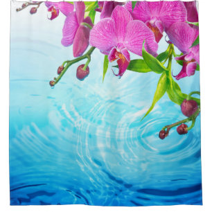 tropical paradise,zen,peace,mediation,yoga,chakra, shower curtain