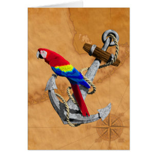 Tropical Parrot And Anchor