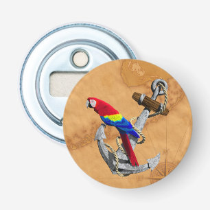 Tropical Parrot And Anchor Bottle Opener
