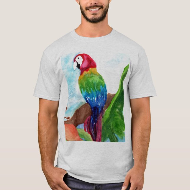 Tropical Parrot-Ice T-Shirt (Front)