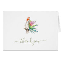 Tropical Parrot Island Wedding Thank You