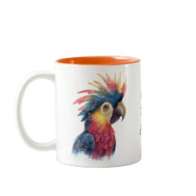 Tropical Parrot Mug – Colourful Bird with Custom T