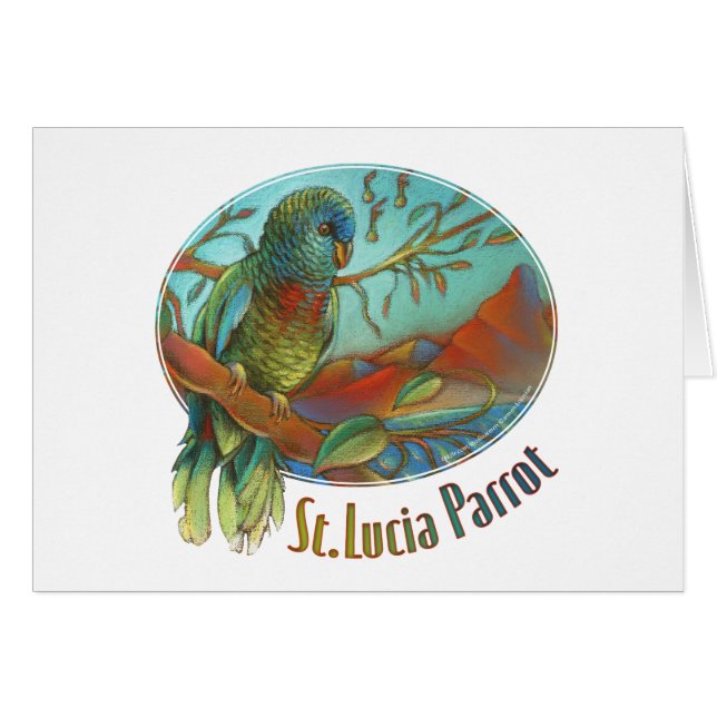 Tropical Parrot of St Lucia (Front Horizontal)