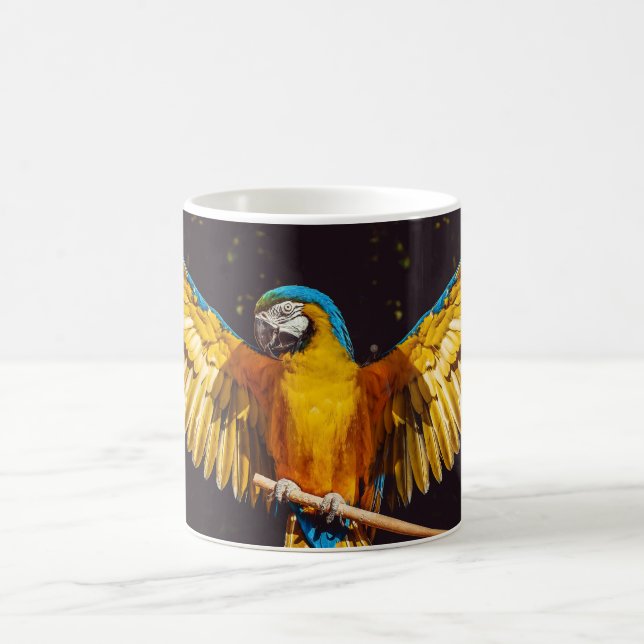 Tropical Parrot On A Perch Coffee Mug (Center)