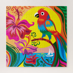 Tropical Parrot Paradise Jigsaw Puzzle