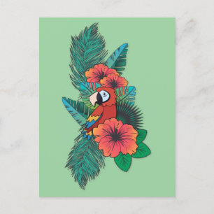Tropical Parrot Postcard