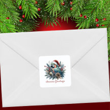 Tropical Parrot Seasons Greetings Christmas