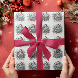 Tropical Parrot Seasons Greetings Christmas  Wrapping Paper