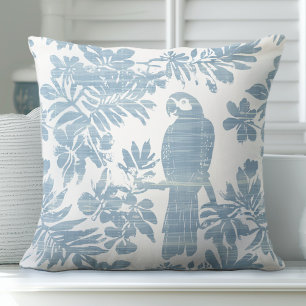 Tropical Parrot Throw Pillow