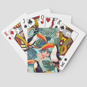Tropical Parrot Yoga Mat Playing Cards