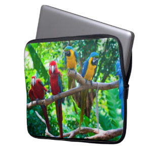 Tropical Parrots Design Laptop Sleeve