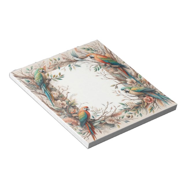 Tropical Parrots  Notepad (Angled)
