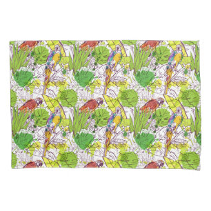 Tropical Parrots Pillowcase