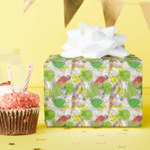 Tropical Parrots Wrapping Paper