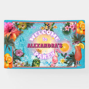 Tropical Party Banner (customisable)