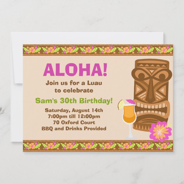 Tropical Party Invitation (Front)