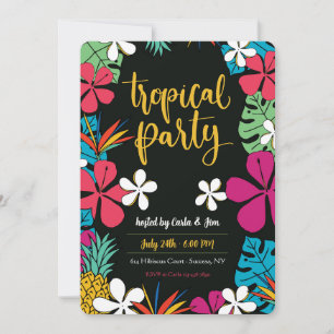 Tropical Party Invitations