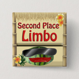 Tropical Party Tiki Hut  2nd Place Limbo Button