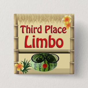 Tropical Party Tiki Hut 3rd Place Limbo Button