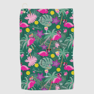 🤩Tropical party with pickleball,  Golf Towel