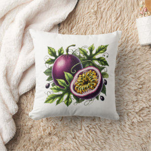 Tropical Passionfruit Fruit Botanical Cushion