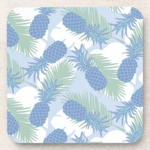 Tropical Pastel Pineapple Pattern Coaster