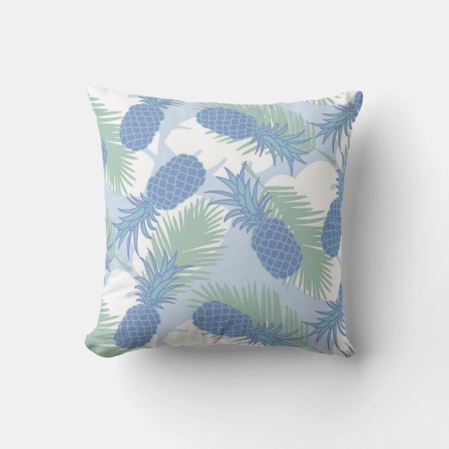 Tropical Pastel Pineapple Pattern Cushion (Front)