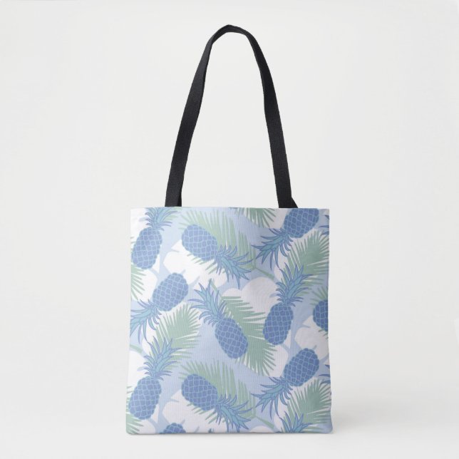 Tropical Pastel Pineapple Pattern Tote Bag (Front)