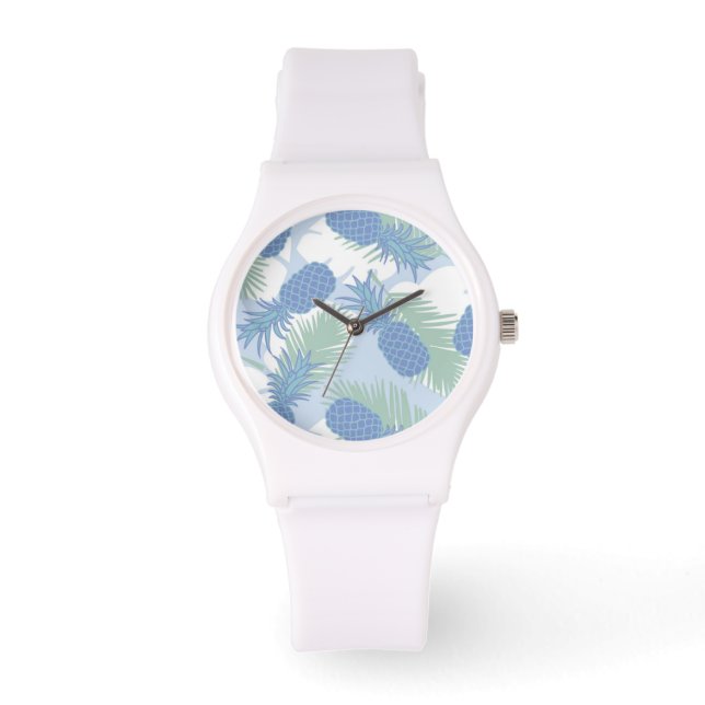 Tropical Pastel Pineapple Pattern Watch (Front)