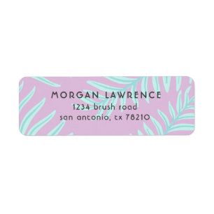 Tropical Pastel Return Address Label