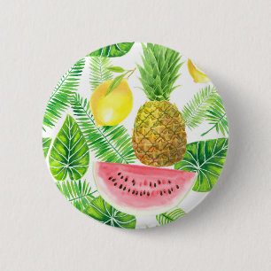Tropical pattern 6 cm round badge