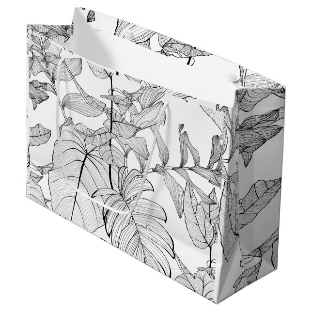 Tropical pattern background.  large gift bag (Front Angled)