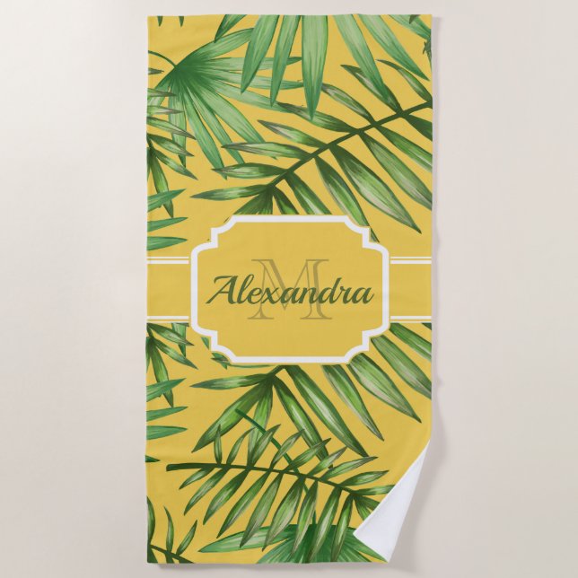 Tropical Pattern Beach Towel (Front)