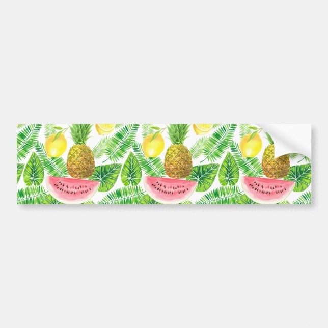 Tropical pattern bumper sticker (Front)