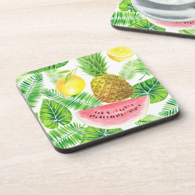 Tropical pattern coaster (Left Side)