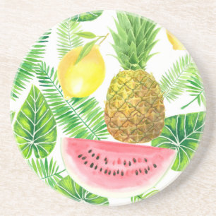 Tropical pattern coaster